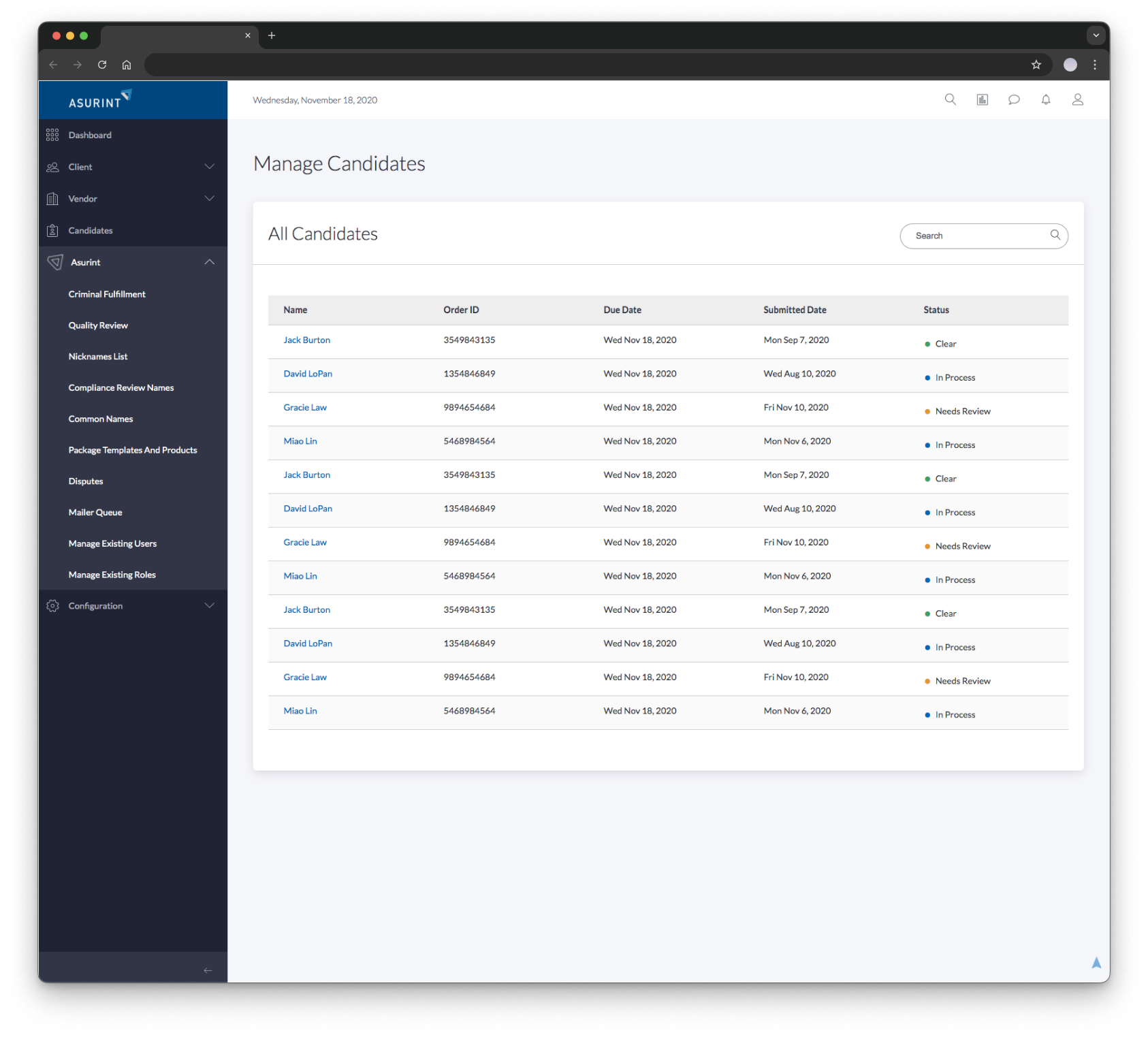 Application architecture map for the loan platform