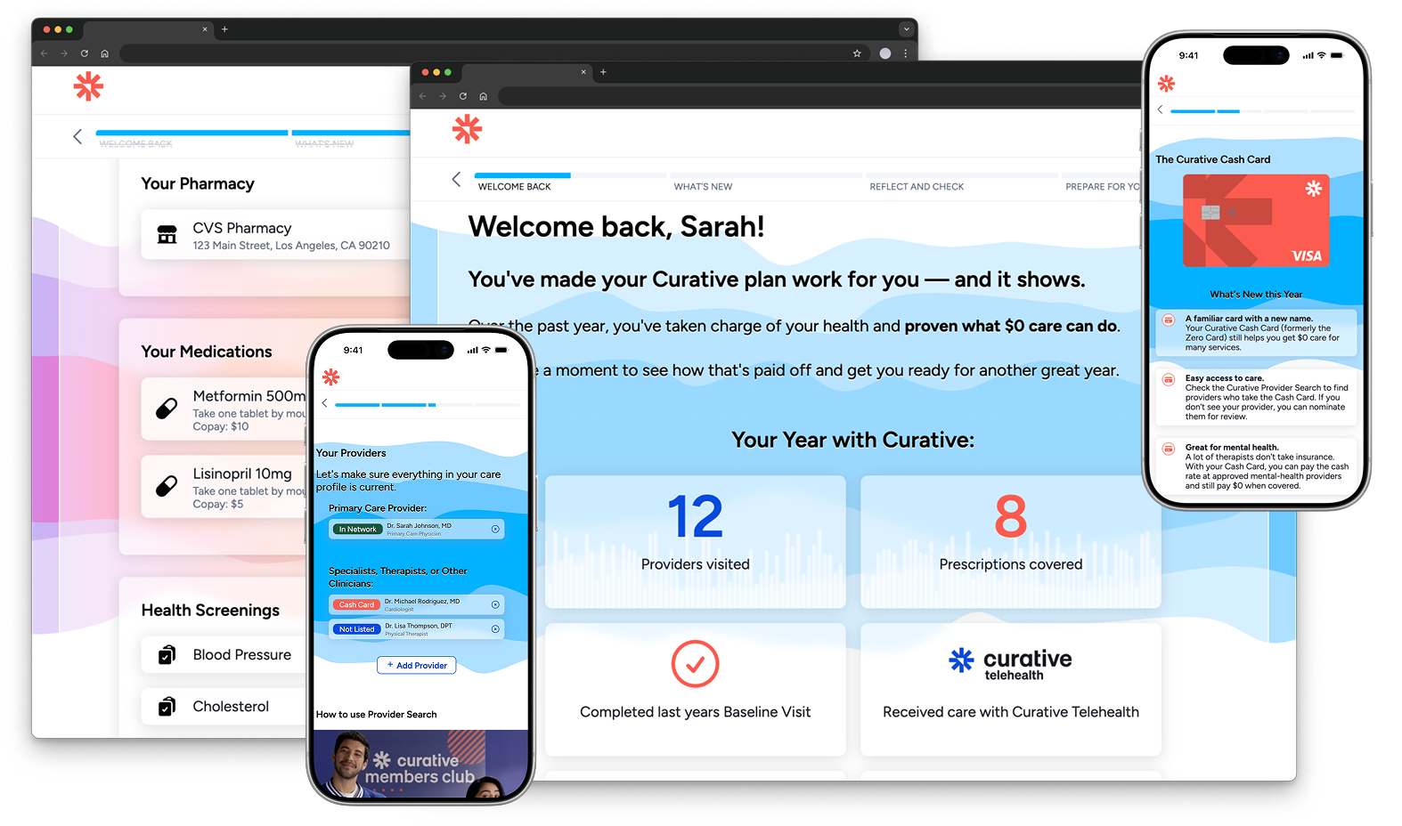 Self-guided Virtual Baseline Visit screenshots