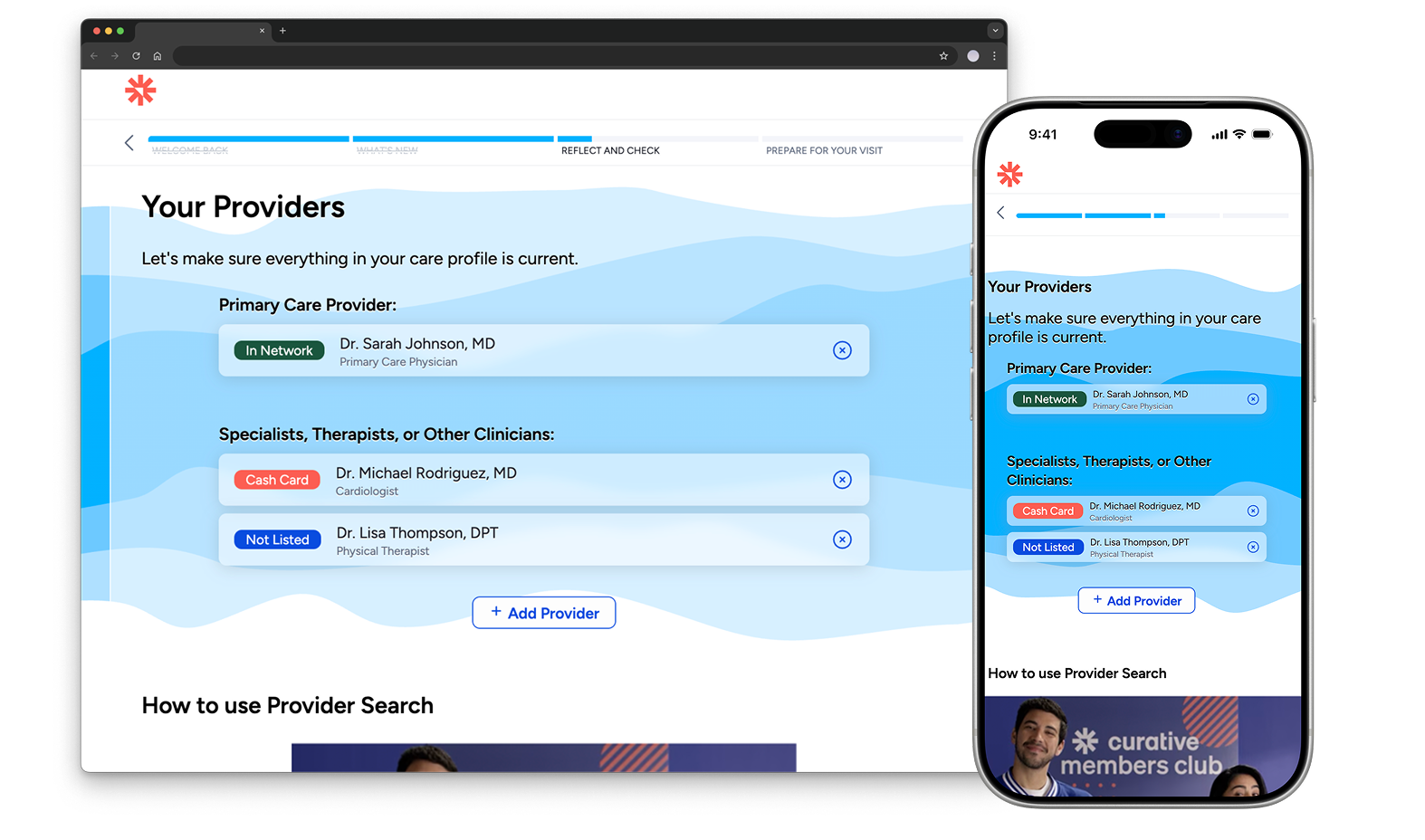 Self-guided Virtual Baseline Visit provider selection